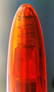 top of orange pen