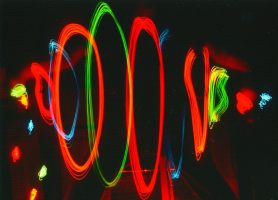 long exposure of christmas lights