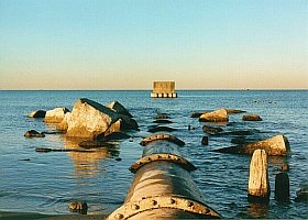 water intake pipe into lake michigan
