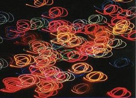 long exposure of christmas tree lights
