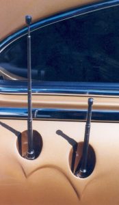 close up of car antenna