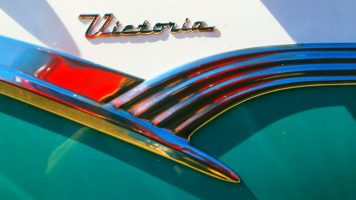 chrome detail of car